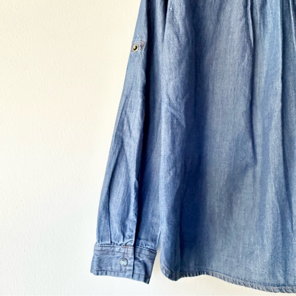 Mayoral Long Sleeve Denim Button Down Shirt - Picture 8 of 9